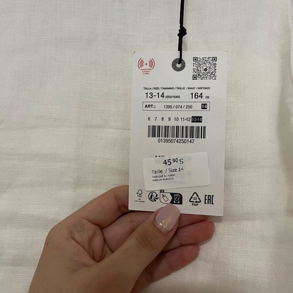 ZARA NEW WITH TAGS LINEN CROP TOP - Picture 2 of 3